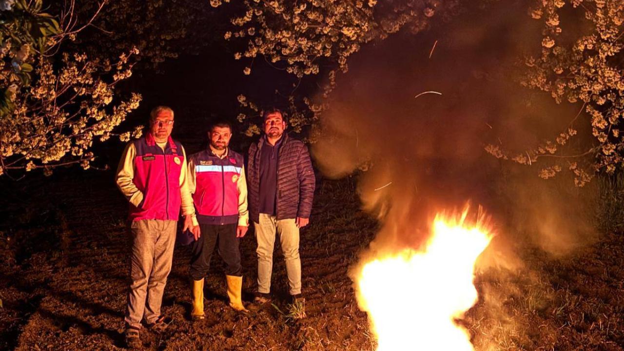 Afyon’da Zirai Don Tehlikesine Karşı Gece Boyunca Sahadaydık