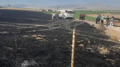 Afyon'da Ekin Yangını: 45 Dekarlık Buğday Tarlası Kül Oldu