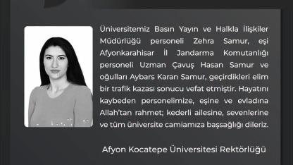 Afyon'daki Feci Kazada Hayatını Kaybeden Zehra Samur'un AKÜ Personeli Olduğu Öğrenildi