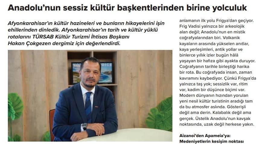 Afyonkarahisar, Türkiye'nin Turizm Vitrininde: The Voice of Travel'da Geniş Yer Buldu